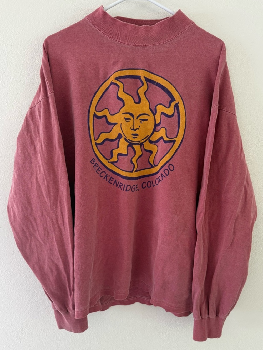 Vintage Breckenridge Mock Neck Long Sleeve Shirt